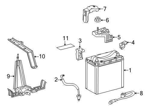 2017 Toyota Prius V Battery Battery Diagram for 00544-21171-325