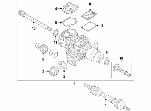 2018 Jeep Cherokee Rear Axle, Differential, Drive Axles, Propeller Shaft Shaft-Output Diagram for 68227786AD