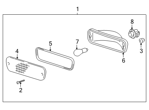 1999 Toyota Tacoma Signal Lamps Signal Lamp Assembly Diagram for 81510-04010