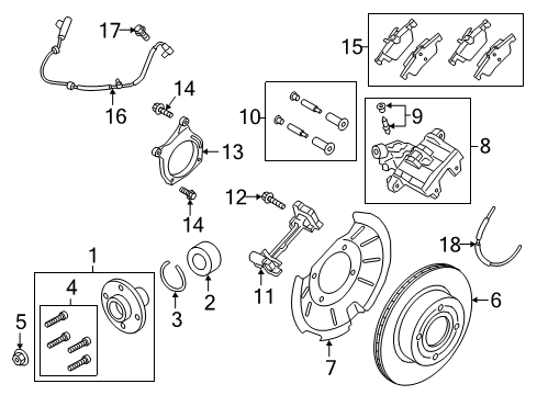 2020 Ford EcoSport Rear Brakes Rear Speed Sensor Diagram for GN1Z-2C190-F