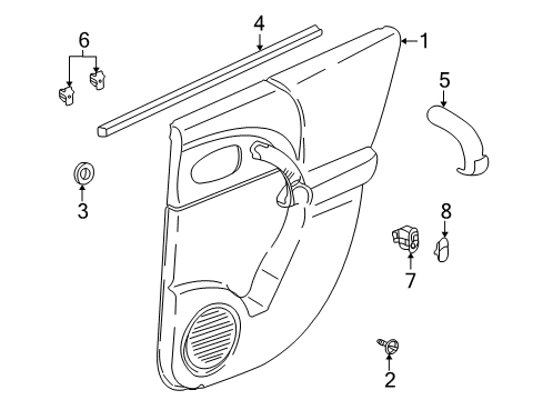 2002 Saturn Vue Rear Door Switch Asm-Rear Side Door Window *Very Dark Grayy Diagram for 22633184