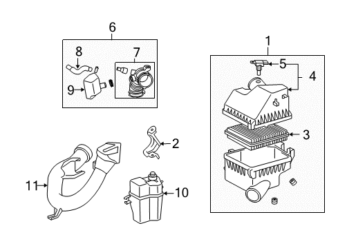 2011 Toyota RAV4 Powertrain Control Rear Oxygen Sensor Diagram for 89465-0R030