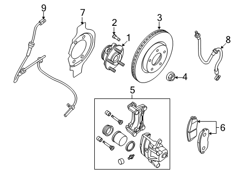 2013 Nissan Altima Front Brakes Rotor Disc Brake Front Diagram for 40206-3TA0A