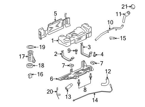 2006 GMC Envoy Fuel Supply Vent Control Solenoid Diagram for 25950499