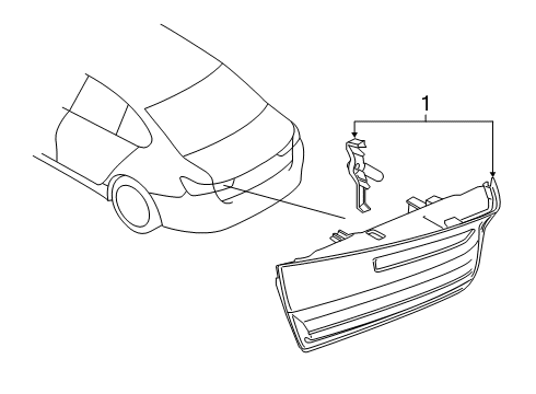 2021 BMW M340i Backup Lamps Rear Light In Trunk Lid, Left Diagram for 63217420455
