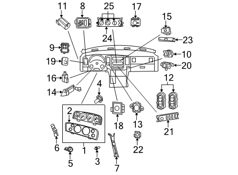 2006 Dodge Ram 1500 Switches Control-Air Conditioning Diagram for 55056569AE