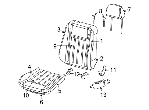 2008 Dodge Charger Front Seat Components Modul Pkg-Fuel Pump/Level Unit Diagram for 68030923AE