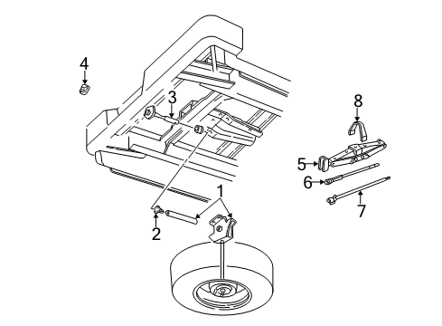 2004 Dodge Dakota Spare Tire Carrier Plug-Anti-RATTLE Diagram for 2860332