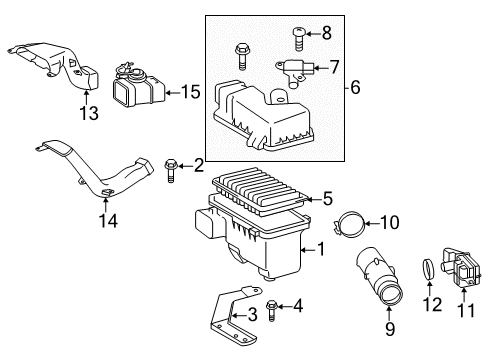 2013 Toyota Highlander Powertrain Control Resonator Clamp Diagram for 96111-10450