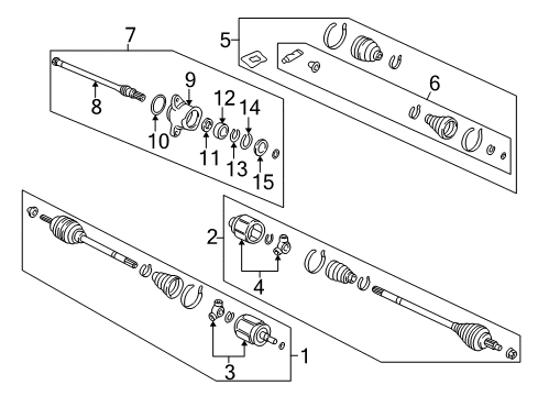 1996 Acura RL Drive Axles - Front Oil Seal (41.5X55X7) (Nok) Diagram for 91262-SP0-003