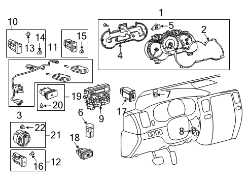 2005 Toyota 4Runner Switches Combo Switch Diagram for 84310-35B10