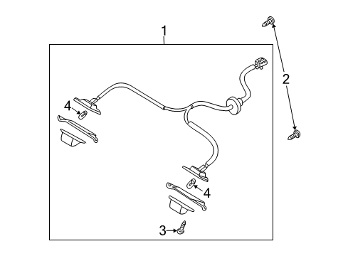 2002 Kia Spectra Bulbs Lamp-License Diagram for 0K2N351270