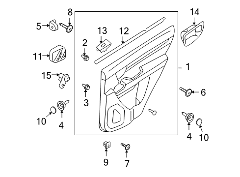 2010 Hyundai Santa Fe Rear Door Motor Assembly-Rear Door Power Regulator, LH Diagram for 83450-2B000