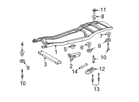 2007 Ford Expedition Frame & Components Repair Kit Diagram for 9L3Z-5025-A