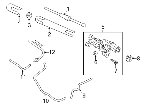 2012 Hyundai Veloster Wiper & Washer Components Hose Assembly-Rear Washer Diagram for 98980-2V100