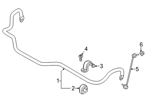 2022 BMW 430i xDrive Stabilizer Bar & Components - Front STABILIZER FRONT WITH RUBBER Diagram for 31305A07632