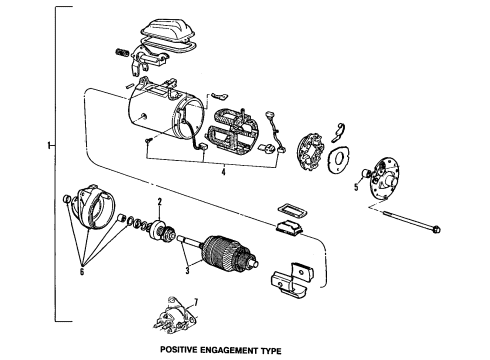 1988 Ford Bronco II Battery Brushes Diagram for E4PZ11057A