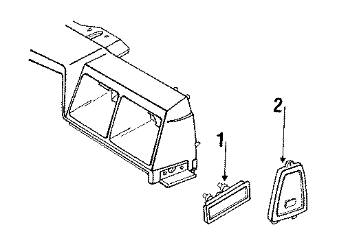 1985 Buick LeSabre Side Marker Lamps Lamp Asm-Front Side Marker Diagram for 916488