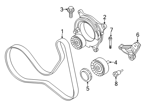 2020 BMW X3 Belts & Pulleys Ribbed V-Belt Diagram for 11288650740