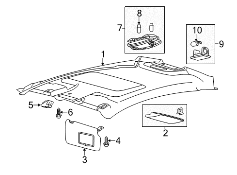 2012 Ford Fiesta Bulbs Cargo Lamp Diagram for E6RY-13776-A