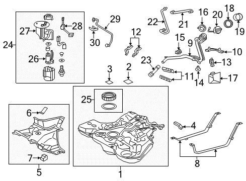 2017 Toyota Corolla iM Fuel Supply Gasket, Fuel Suction Diagram for 77169-52040