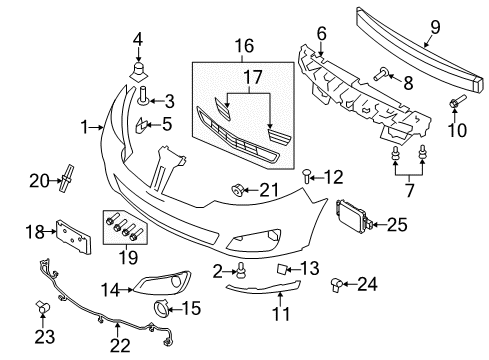 2009 Lincoln MKS Parking Aid Module Diagram for 8A5Z-15K866-A