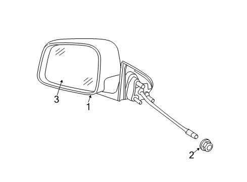 2014 Jeep Grand Cherokee Outside Mirrors Glass-Mirror Replacement Diagram for 68082632AB