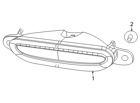 2008 Dodge Avenger High Mount Lamps Lamp-Center High Mounted Stop Diagram for 5113616AA