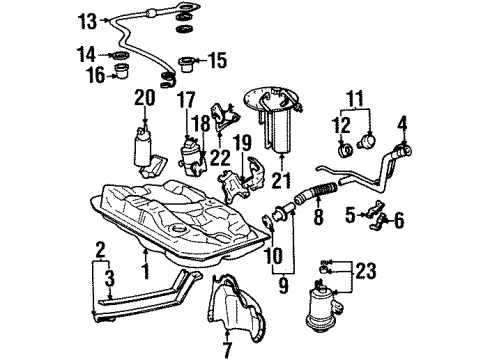 1996 Geo Prizm Senders Switch, Fan Control Diagram for 94853092