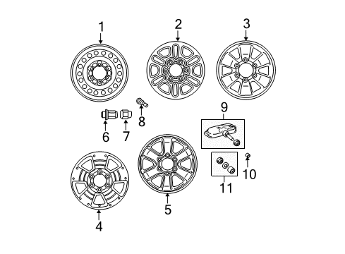 2004 Toyota 4Runner Wheels Wheel, Alloy Diagram for 42611-35302