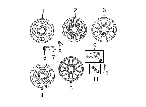 2009 Toyota 4Runner Tire Pressure Monitoring Control Module Diagram for 89769-35060