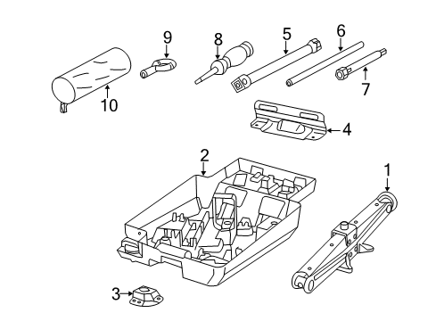 2020 Ram ProMaster 1500 Jack & Components Hook-Tow Diagram for 6510637AA
