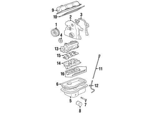 2001 Pontiac Firebird Filters Indicator Asm-Oil Level Diagram for 24507730