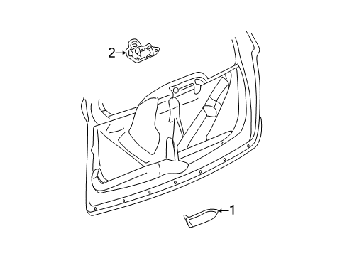 2002 Buick Rendezvous Lift Gate Handle Asm-Lift Gate Outside Diagram for 10422036