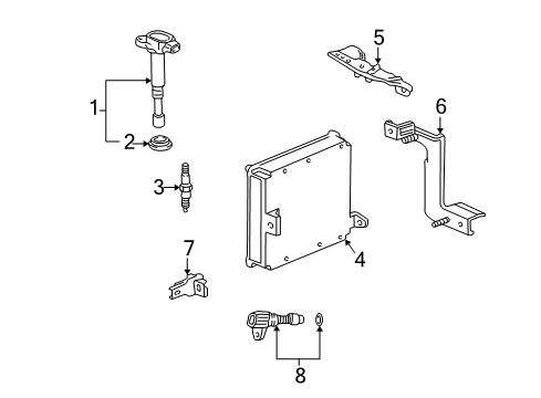 2006 Honda CR-V Ignition System Stay M, Engine Harness Diagram for 32752-PPA-A10