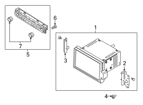 2019 Kia Optima Sound System Keyboard Assembly-Av Diagram for 96540D5GA0WK