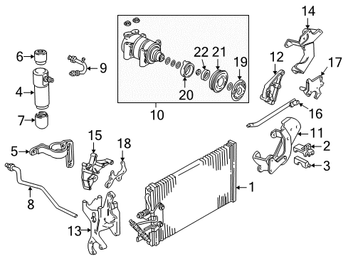 1995 Chevrolet K3500 A/C Condenser, Compressor & Lines Hose & Tube Assembly Diagram for 19213694