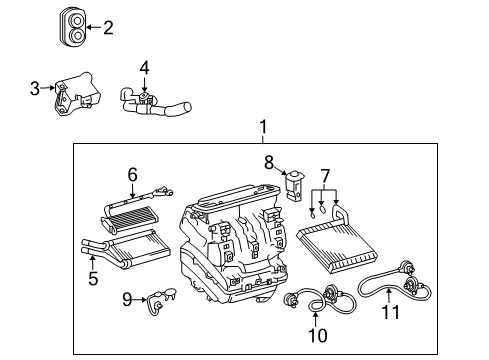 2010 Pontiac Vibe A/C Evaporator & Heater Components Module, A/C Compressor Control Diagram for 19183792