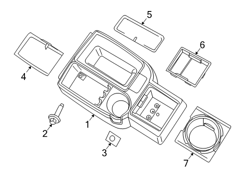 2008 Dodge Dakota Console Console-Floor Diagram for 5KN491J8AA