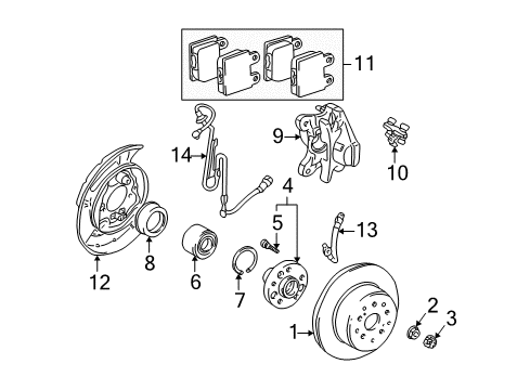 2002 Lexus IS300 Rear Brakes Cylinder Kit, Disc Brake, Rear Diagram for 04479-30231