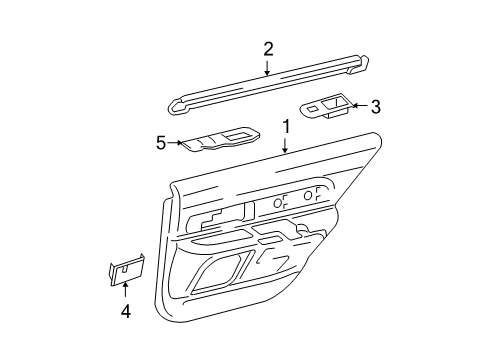 2005 Mercury Montego Rear Door Handle, Inside Diagram for 5T5Z-54266A24-AAA