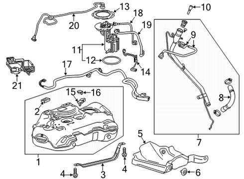 2021 Buick Envision Fuel Supply Filler Pipe Diagram for 84983683