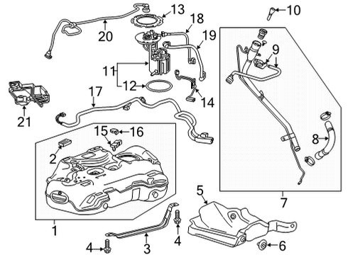 2021 Buick Envision Fuel Supply Filler Hose Diagram for 84940349