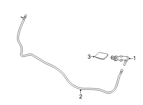 2021 BMW 230i Washer Components Hose Line, Headlight Cleaning System Diagram for 61677387285