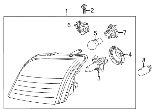 2013 Ford Transit Connect Headlamps Composite Headlamp Diagram for 9T1Z-13008-C