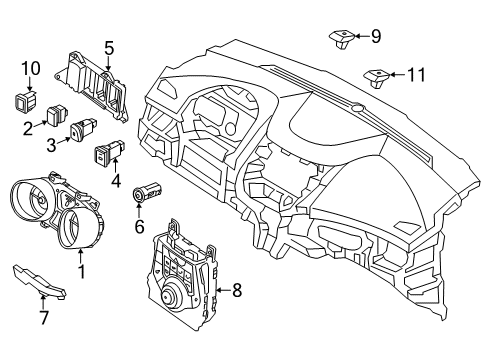 2013 Hyundai Elantra Coupe Stability Control Heater Control Assembly Diagram for 97250-3X140-RA5