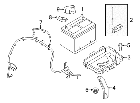 2008 Ford Edge Battery Battery Diagram for BXT-36-R