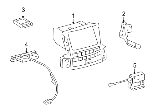 2010 Lexus LX570 A/C & Heater Control Units Bracket, Radio Receiver, NO.1 Diagram for 86211-60320