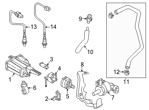 2017 Hyundai Sonata Emission Components STOPPER Diagram for 31452E6800