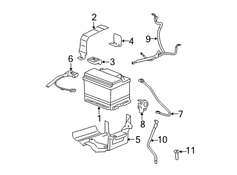 2006 Chevrolet Cobalt Battery Cable Asm, Starter Solenoid(38.5 "Long) Diagram for 88987143